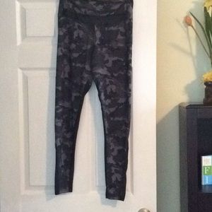 Bally Black Camouflage Leggings